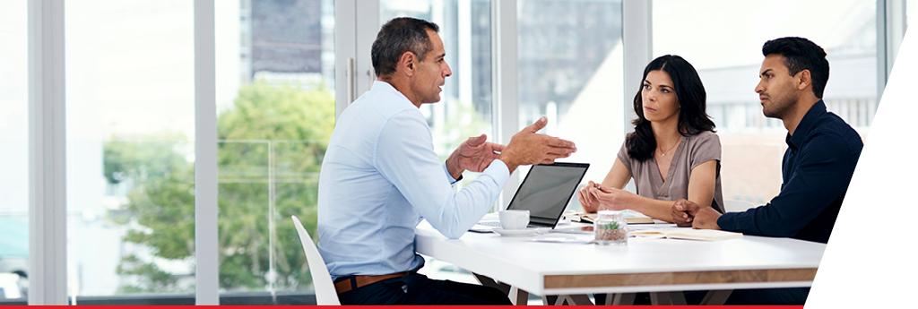 Colleagues working together in an office