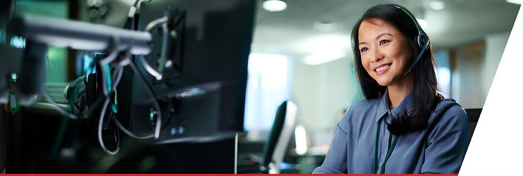 Woman working at her computer